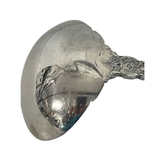 Vintage Regent Stainless Steel Gravy Soup Ladle With Ornate Floral Handle Design - Picture 5 of 6